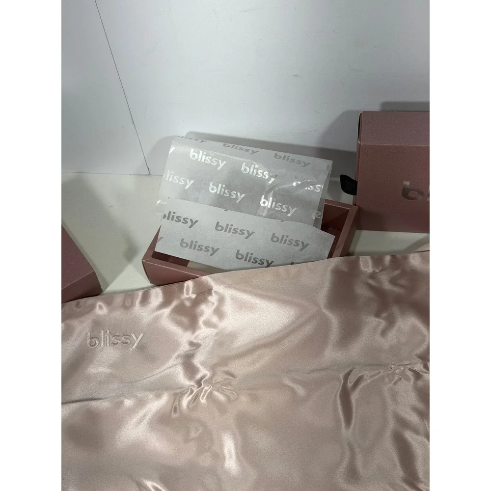 Blissy 100% Pure Mulberry Silk Pillowcase 22 Momme Rose Gold Standard Set of 2